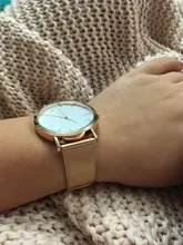 Malla de moda cinturón de los hombres y las mujeres de tendencia reloj de cuarzo Casual