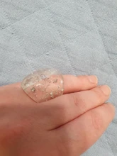 FishSheep Punk geométrico grande de resina anillos para las mujeres de gran colorido redondo acrílico brillo anillo de dedo de moda femenina joyería de fiesta