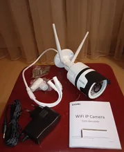 ZOSI-Cámara IP de H.265 y 1080p para exteriores, videocámara inalámbrica y resistente al agua, con foco, wifi, IA, detección de personas, visión nocturna a color y audio bidireccional