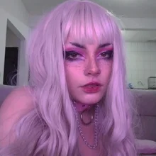 MSIWIGS peluca sintética de mujer, largo ondulado, rubio, Con flequillo, Gris, Rosa, peluca de Cosplay del pelo de chica, resistente al calor