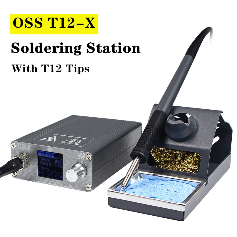 OSS T12 X lehimleme İstasyonu elektronik havya ile T12 ipuçları PCB onarım  için telefon kartı kaynak onarım araçları| | - AliExpress
