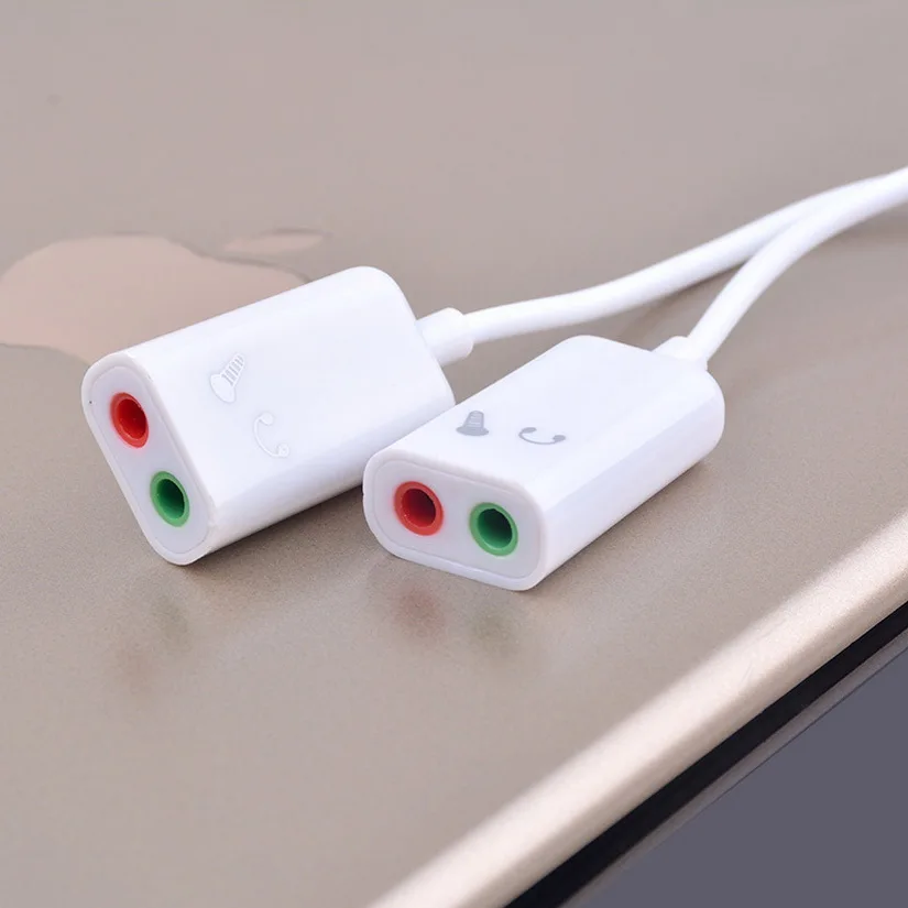 WHOLESALE 1000PC 3 5mm Double Jack Headphone Splitter Microphone Audio Adapter 2 In 1 Headphone Jack Microphone Hole for Moblie