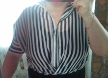 Casual Blouse Tops Chiffon-Shirts Two-Piece-Set V-Neck Half-Sleeve Leopard Sexy Striped