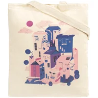 

Canvas bag "йогуртбург", неокрашенная , Shopper, Shopper bag, shopper cotton, Eco friendly high quality cotton linen material, Shopping Bag (foldable & reusable&eco friendly) School Bag, Tote Bag