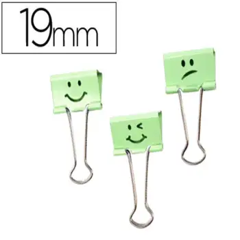 

Clip metal rapesco reversionary 19 mm smiles green box 80 pcs 154316-1423