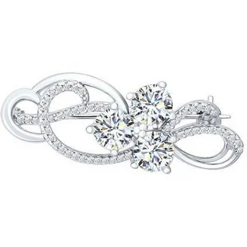 

Sokolov brooch with 52 cubic zirconia Silver