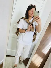 Plaid Shirt Tops Long-Sleeve Office Women Coat Loose Ladies Karsany And