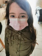 100 Uds niños máscaras desechables no tejida cara máscaras de capa de 3 capas filtro Anti polvo transpirable chico máscara de boca Rosa Blanco en STOCK