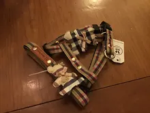 Harness Leash Chain Teddy Walking-Rope Collar Dog Small Medium Pet-Dog Classic Check