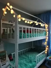 Garland-Lights String Fairy-Lights-Decoration Cotton-Ball Xmas Wedding-Party Holiday