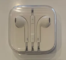 Apple-auriculares EarPods originales con conector de 3,5mm, micrófono con cable para iPhone SE, 5S, 5C, 6, 6s Plus, iPad