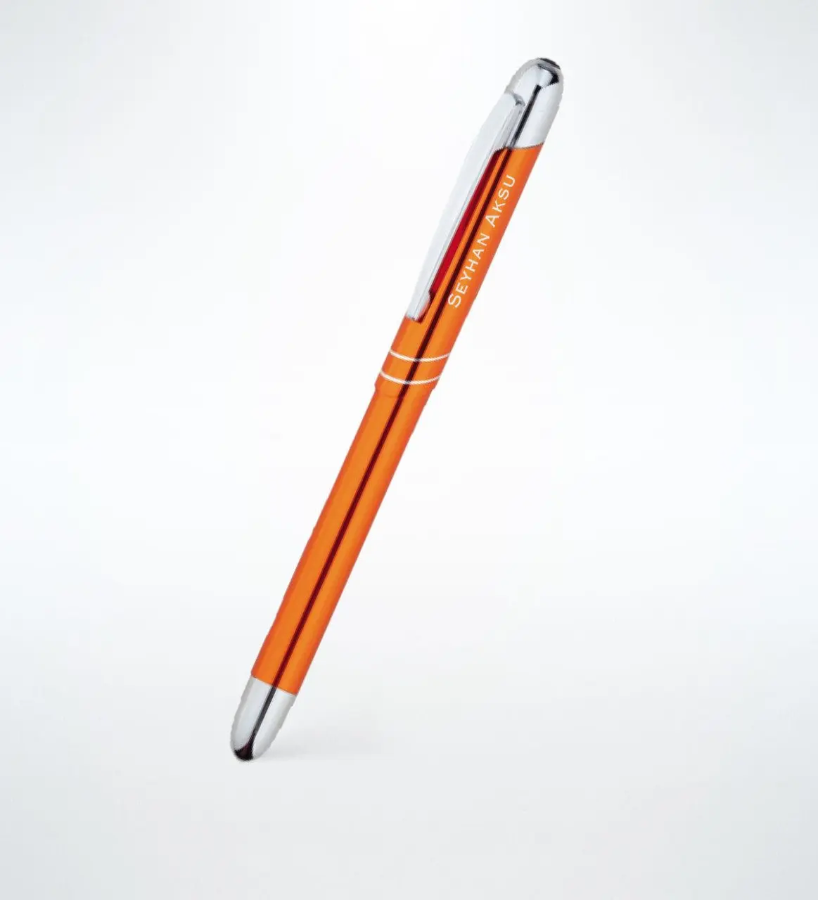 Personalized Orange Metal Roller Pen (Model 0020) | Канцтовары для офиса и дома