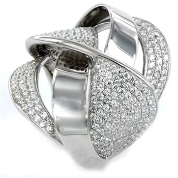

Ring Silver Crossed with Zircons