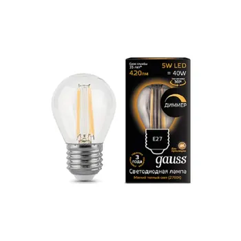 

Lamp Gauss filament dimmable E 27 5W 2700 K 105802105-d
