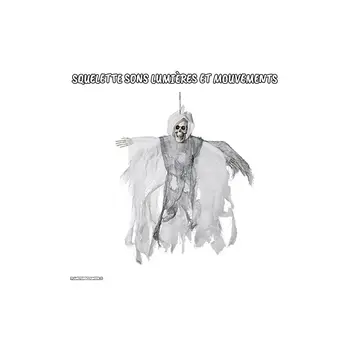 

Skeleton Halloween hanging with sounds lights and movements White