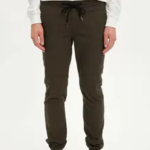 Дефакто Новая мода простые спортивные брюки мужские однотонные повседневные штаны с завязками для отдыха хлопковые длинные брюки мужские-M4282AZ19CW