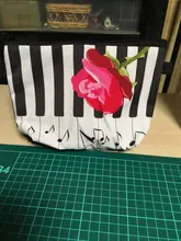 Music Notes Cosmetic Case Women Makeup Bags Piano/Guitar Ladies Storage Bags for Travel