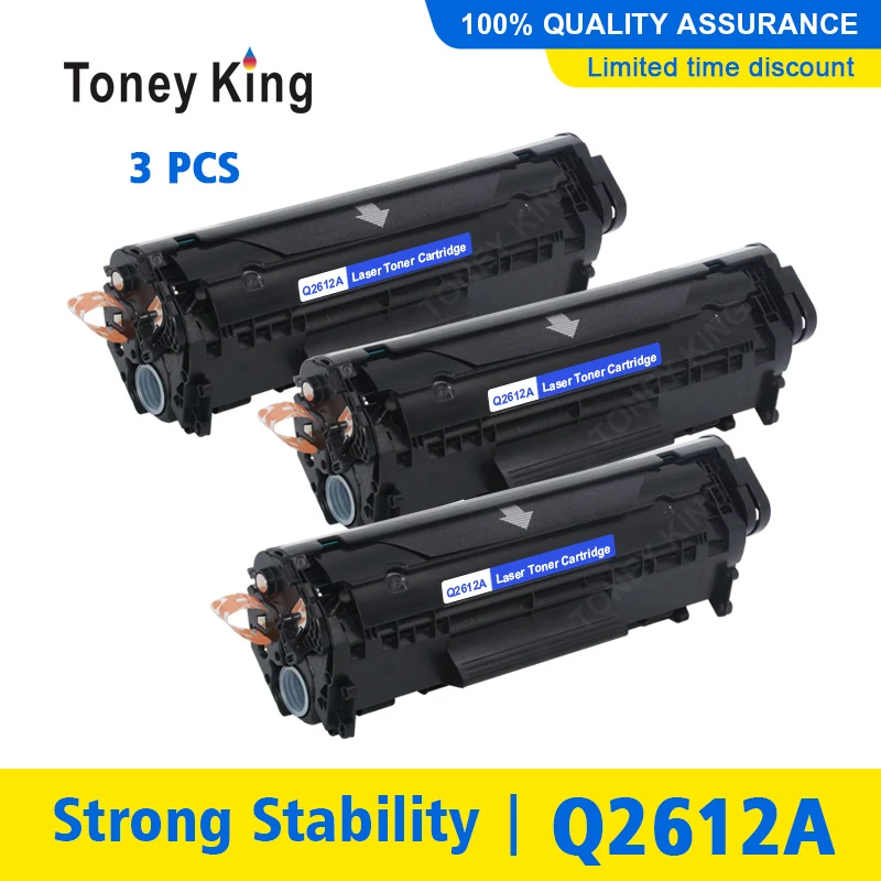 Тонер-картридж Toney King Q2612A 12A 2612 совместимый с принтером HP LaserJet 1010 1012 1015 1020 3015 3020 3030