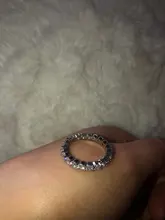 Huitan-Anillo de lujo para mujer, Micro pavé grande redondo/cuadrado/ovalado de CZ, joyería de boda, regalo de amor para esposa, alta calidad