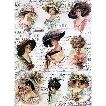 

Rice paper for Decoupage "" craft Premier "", 28,2x38,4 cm, 25 g/m, "portraits" "cp06273