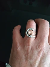 Anslow-Vinatge de diseño creativo de moda, anillos de cristal chapados en plata antigua de 8mm, joya accesorio para boda de aniversario LOW0065AR