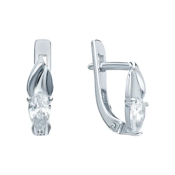 

Silver earrings with cubic zirconia sunlight sample 925