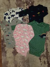 Monos de algodón Unisex para bebé, mono infantil, Moda para niño y niña, ropa de manga larga, conjunto de ropa para bebé recién nacido, 5 unidades/lote