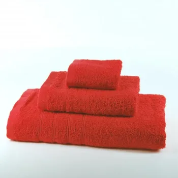 

Towel Set red smooth 100% cotton