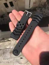 Correa de silicona deportiva para hombre, banda de reloj de goma impermeable de 18mm, 20mm y 22mm, accesorios de reloj para Seiko