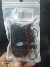 Funda de cuero genuino para coche, llavero con estilo de anillo para Subaru BRZ XV Forester Legacy Outback, carcasa para llaves