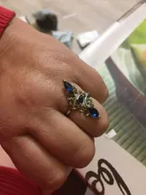 Clásico de moda de anillo de boda azul exquisito anillo de circón para mujer 2020 nueva moda joyería de la boda de regalo de Año Nuevo