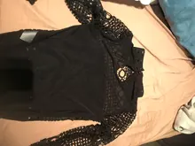 Jumpsuit Overalls Long-Sleeve Gagaopt Hollow-Out Women Ladies Autumn Black