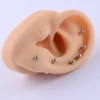 Stainless Steel Ear Tragus Cartilage Piercing Silver Color Ball Earring Conch Ear Lobe Stud Helix Cartilage Piercing Jewelry 4