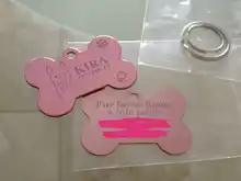 2 unids/lote mascota perro gato etiqueta de identificación para gatito cachorro perro gato etiquetas de nombres personalizado Collar accesorios mascotas mensaje sin etiqueta grabado