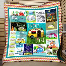 Кемпинг мультфильм 3d цифровая печать и хлопок летом прохладно одеяло кондиционер мыть водой фабрики