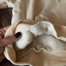 Loose Pullover Hoodies Long-Sleeve Harajuku Blue Green Women Tops Solid Casual Velvet