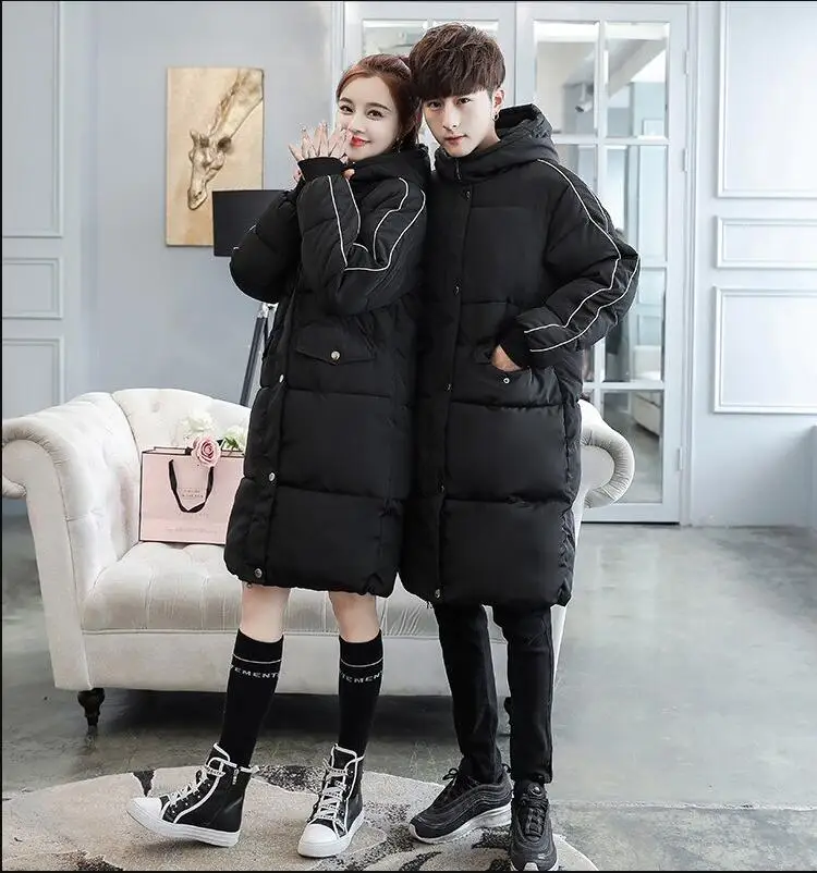 Nouveaux manteaux d'hiver chaud bien coton veste A capuche vestes femmes veste poche fermeture e clair vlectements de sortie d'hive - Цвет: Черный