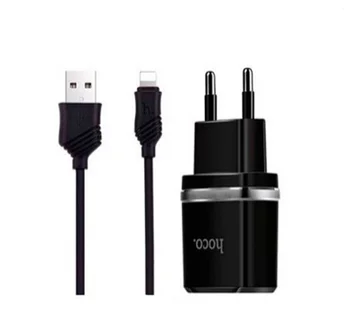 

Cетевое зарядное устройство Hoco C12 2хUSB 2.4A + кабель Lightning