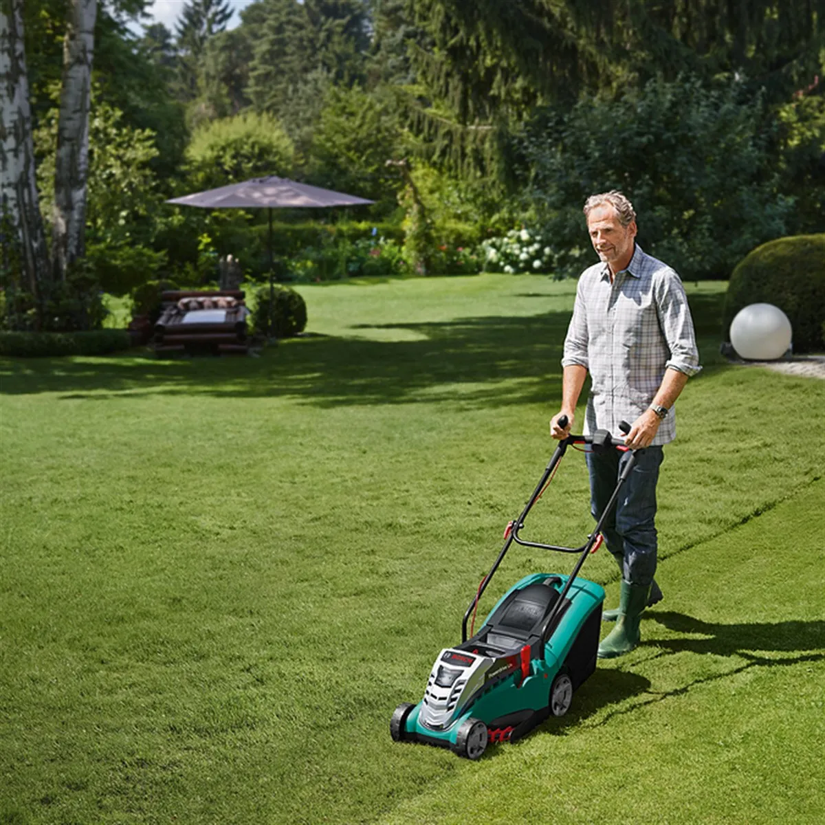 Bosch Rotak 370-cortadora de césped eléctrica para jardín, 220V -