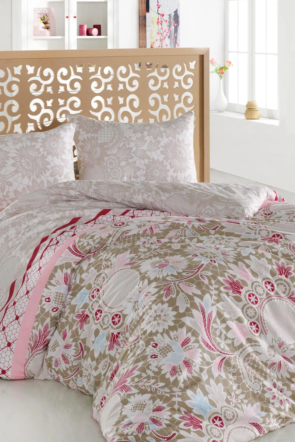 

Bedding Set fitted sheet with 100% Cotton | Luxury Ranforce Bed Linen Set 4 pcs Duvet Cover Set from Turkey lara