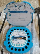 Caja de madera para dientes de bebé, organizador umbilical para los dientes de la leche en inglés/español/portugués, caja de recuerdo para niños y niñas