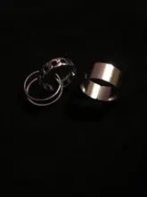 Hiphop-Anillo de Metal para hombre y mujer, conjunto de anillos Punk, accesorios de dedo ajustables, hebilla, cola de articulación, joyería de boda