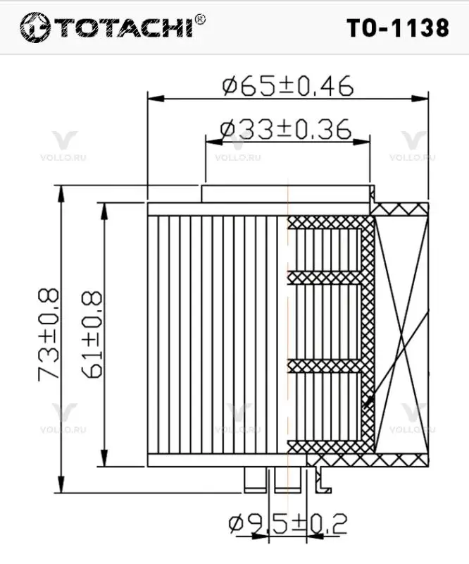 TOTACHI TO-1138 03C115 562 MANN HU 712/6X