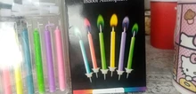 Candle Dessert-Decoration Wedding-Cake-Candles Safe Birthday-Party-Supplies Flames Colorful