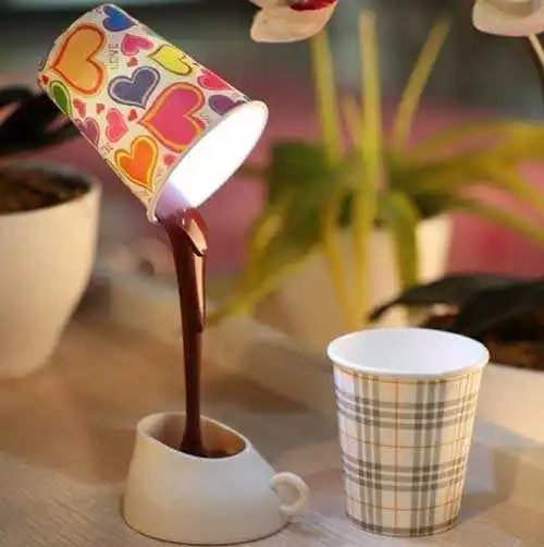 Spilled coffee table lamp office desktop lamp different desktop lamps