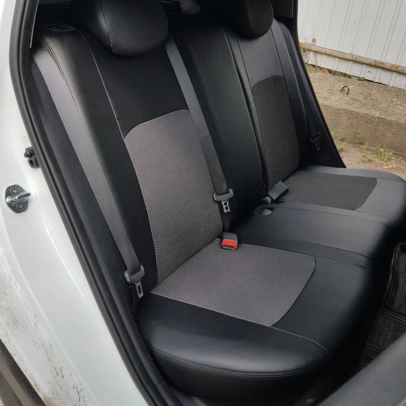 Для Kia Rio 4(Киа Рио 4),- седан, X-Line комплект модельных чехлов на сиденья из экокожи-модель турин экокожа