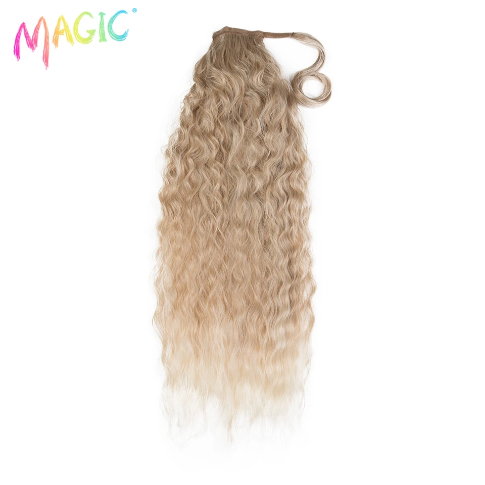 Magic Synthetic Long Curly Wrap Around Clip In Ponytail Hair Extension Heat Resistant Fake Hair Natural Hairpiece Headwear