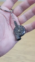 Llavero giratorio de turbina creativa, accesorio de Metal con modificación de coche, anillo automático, 1 Uds.
