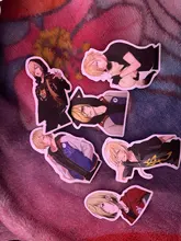 ¡10/50 unids/pack YURI! Pegatinas de grafiti para motocicleta, Pegatinas de Anime para equipaje, portátil, bicicleta, monopatín