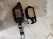 3 botones de cuero coche-estilo de cubierta para Starline B9 B6 A91 A61 Twage dos forma de sistema de alarma para coche llavero